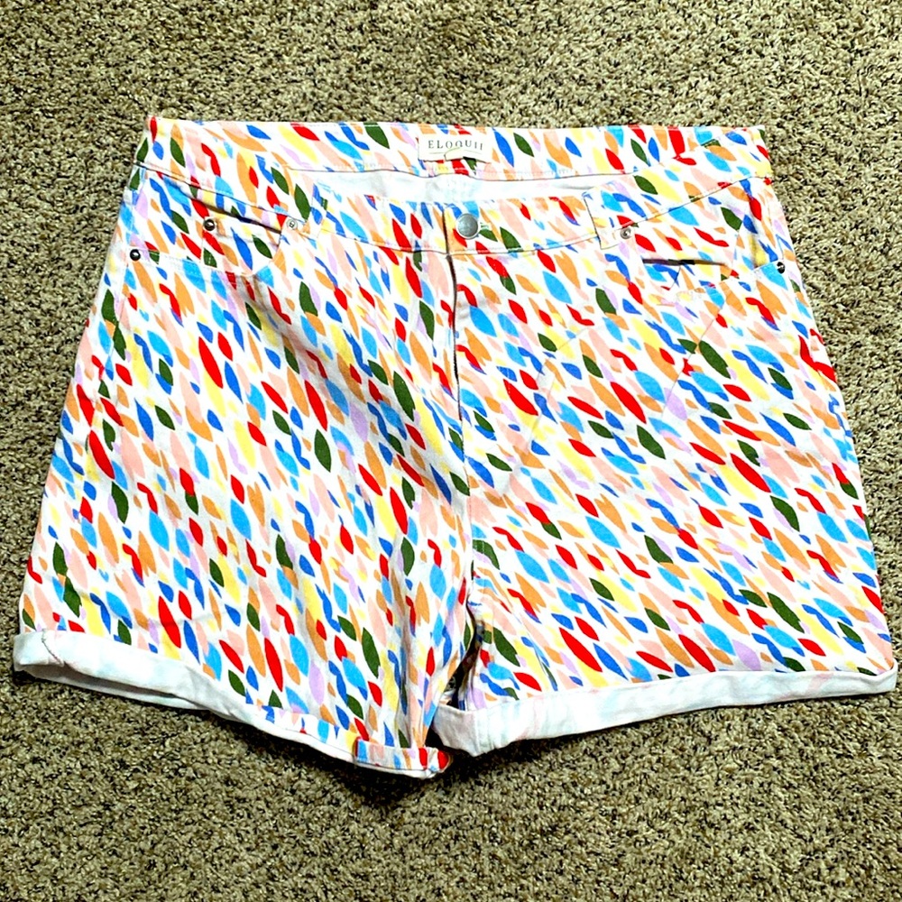 Colorful Eloquii Shorts